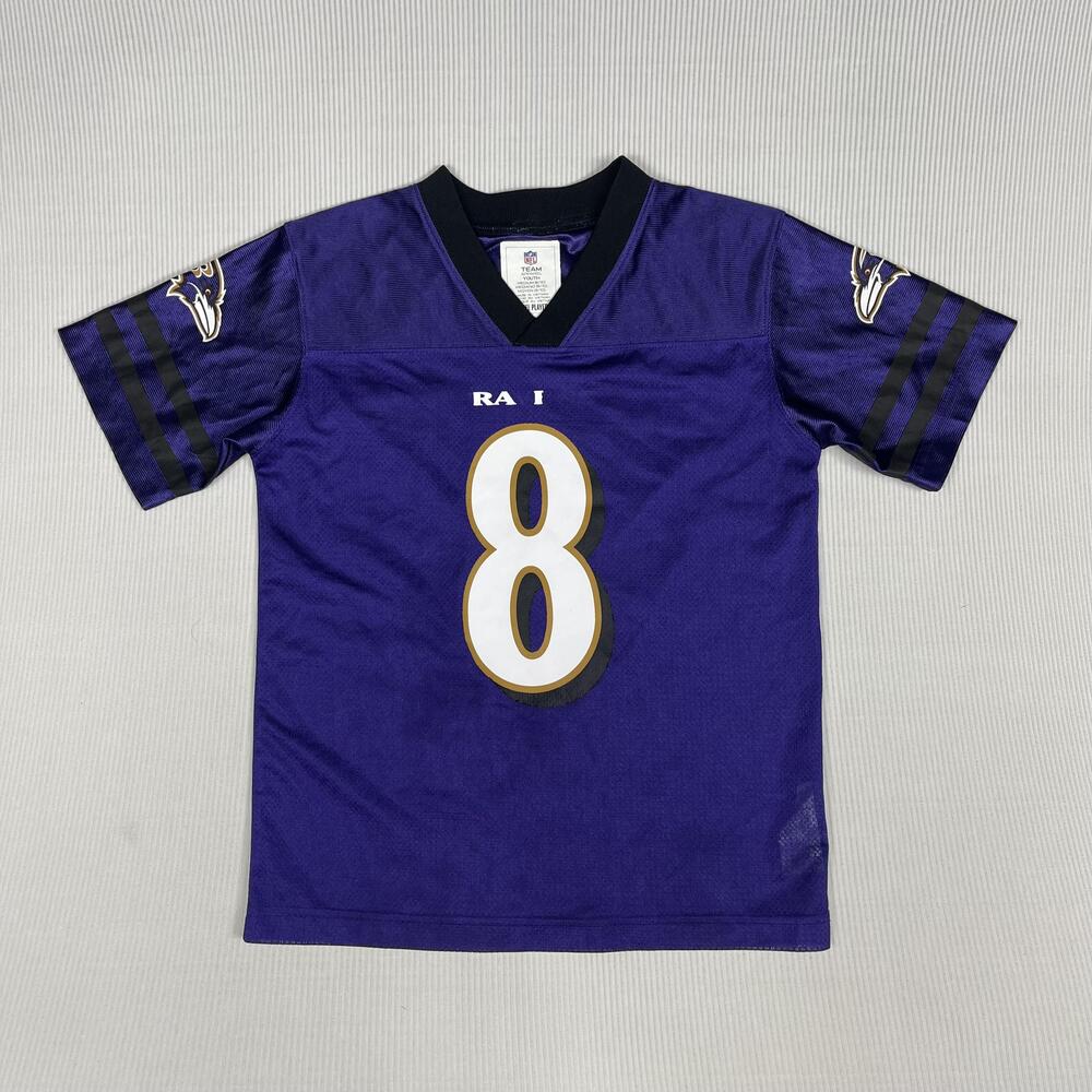 Baltimore Ravens Jersey Boys M Purple NFL Football Lamar Jackson 8 Team Apparel
